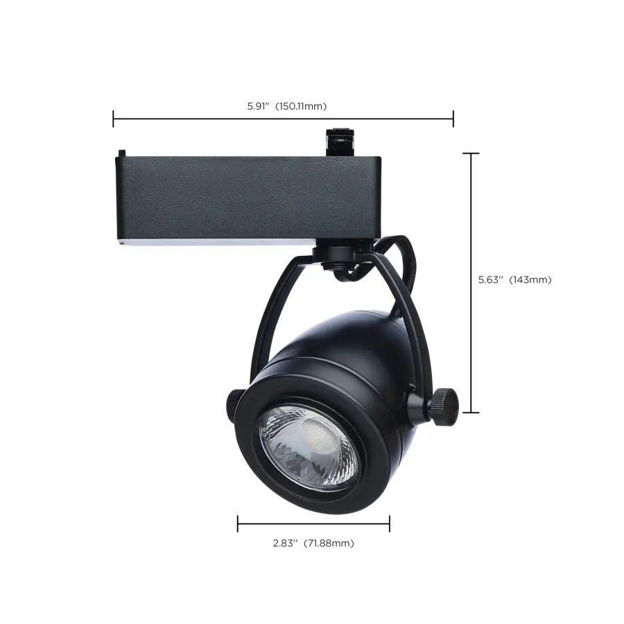 12W LED Smart Track Head with STARFISH - Pinch Back - Black - Image 15