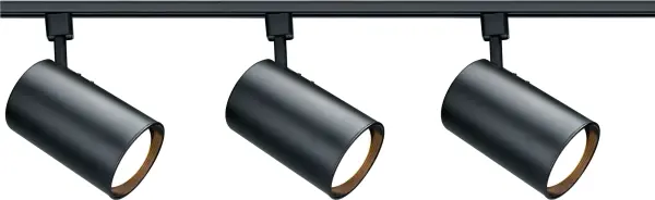 This adjustable track lighting kit offers maximum flexibility with swiveling, turning, and sliding heads that direct light exactly where needed. The 4-foot track with three R30-compatible fixtures provides practical illumination in a sleek black finish.