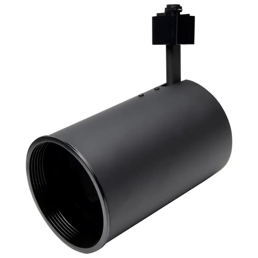 3-Light R30 Straight Cylinder Track Kit in Black - Image 3