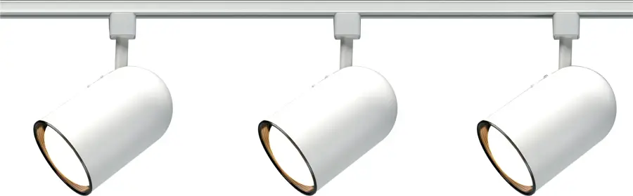 3-Light R30 Bullet Cylinder Track Kit with 4-Foot Track in White