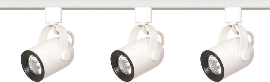 3-Light MR16 Round Back Track Kit - White - Image 1