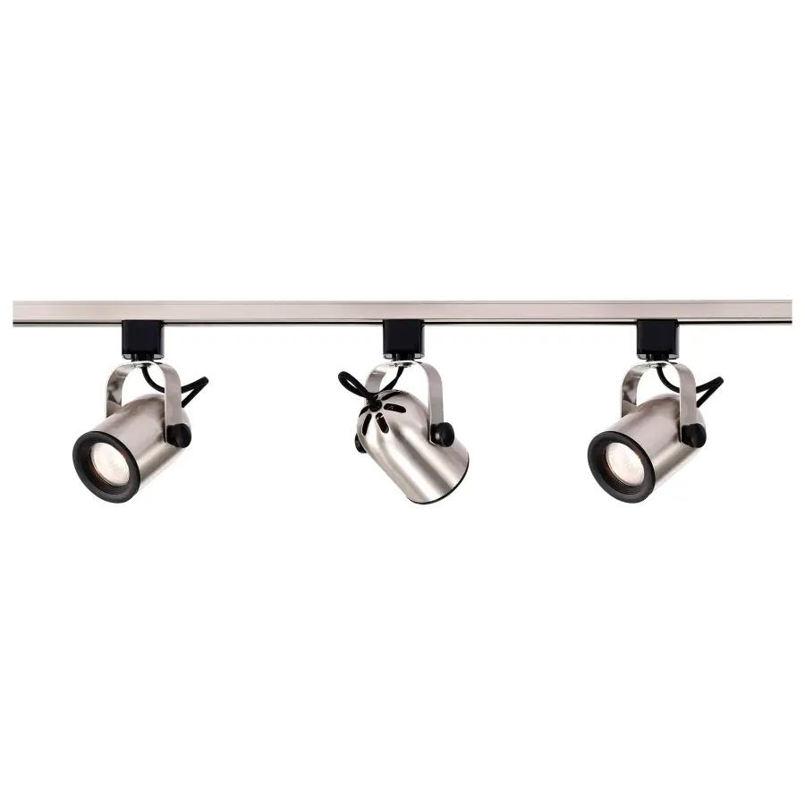 3-Light MR16 Track Lighting Kit in Brushed Nickel - Image 2