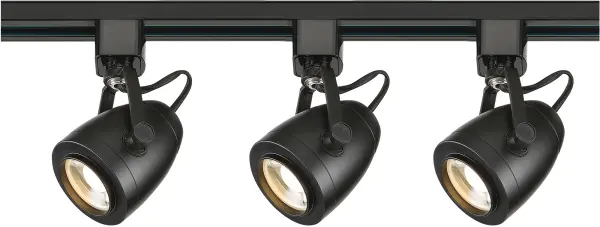 This 4-foot track lighting kit features three adjustable LED heads delivering 3060 lumens of warm 3000K light. The 36-degree beam angle and pinch-back design allow precise light direction for task and accent lighting needs.