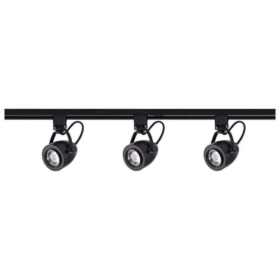 3-Light LED Track Lighting Kit in Black - Image 3