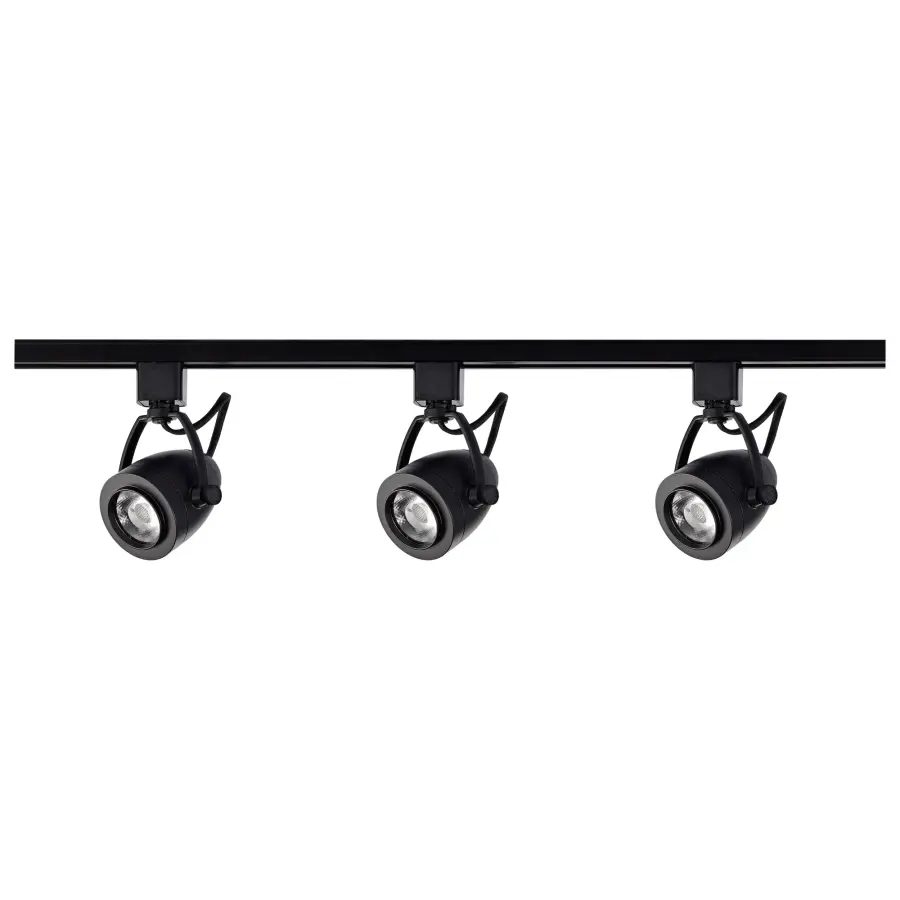 3-Light LED Track Lighting Kit in Black - Image 4