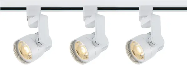 This 3-light track system delivers 3,060 lumens of warm 3000K LED light across a 4-foot span. The adjustable angle arm heads with 36-degree beam spread provide focused task lighting, while the clean white finish suits modern interiors.