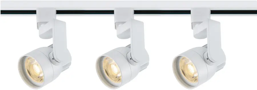 3-Light LED Track Lighting Kit with Angle Arm Heads - Image 1