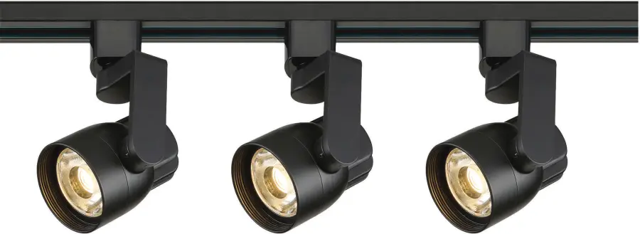 3-Light LED Track Lighting Kit with Angle Arm Heads