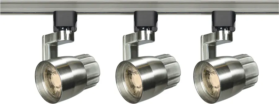 3-Light LED Track Lighting Kit - Brushed Nickel - Image 1