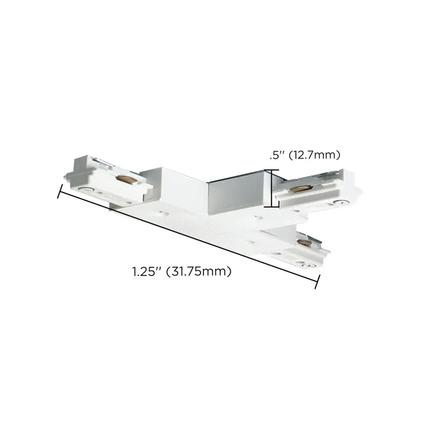 Traditional T-Connector Track Joiner in White - Image 2