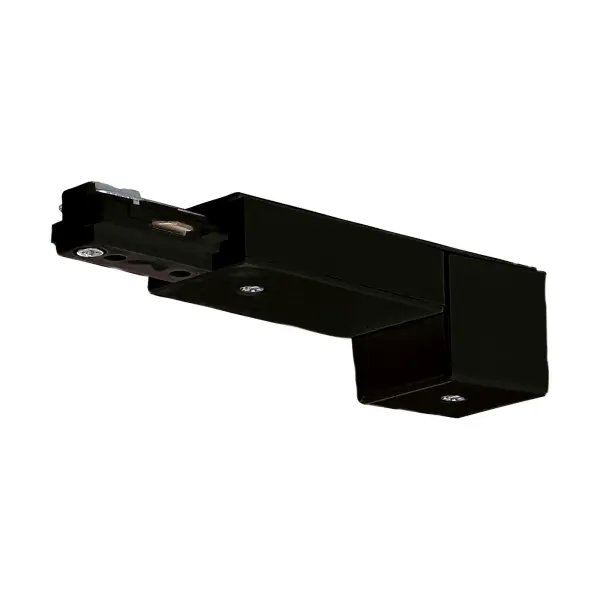 The Conduit Live End provides a clean, powered connection point for track lighting systems. Its black finish integrates seamlessly with modern track systems, making it ideal for both residential and commercial applications.