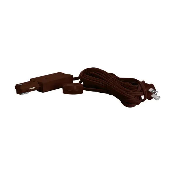This live end cord kit provides the electrical connection point for track lighting systems. The brown finish offers a versatile neutral tone that coordinates with various track finishes and décor styles.