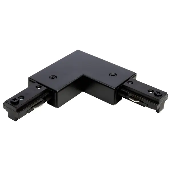 This reverse polarity L connector enables 90-degree turns in track lighting systems, offering flexibility in layout design. The brown finish provides a subtle, professional appearance that blends with various décor styles.