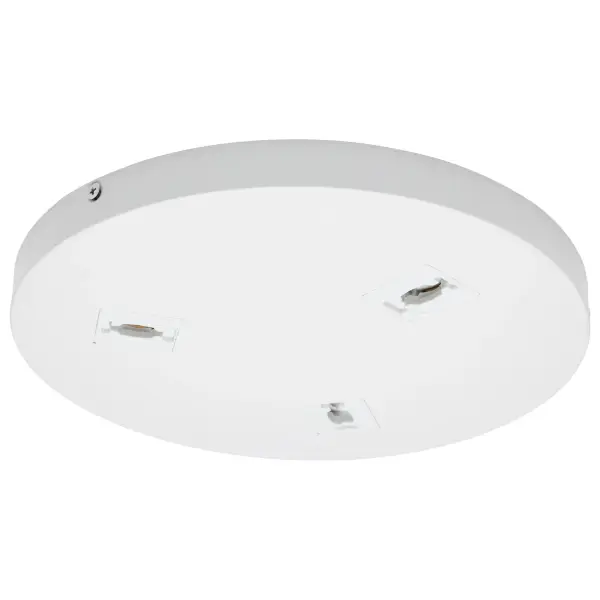 This round white monopoint adapter enables creative track lighting configurations by allowing three fixtures to connect at a single point. Ideal for residential and commercial spaces requiring flexible lighting solutions.