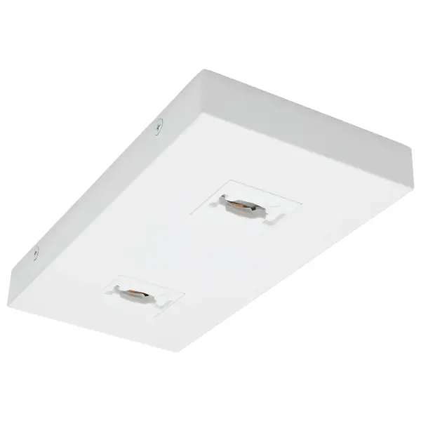 This double monopoint adapter enables flexible track lighting customization with a clean white finish. Designed for both residential and commercial applications, it supports up to 100W for creative lighting solutions.