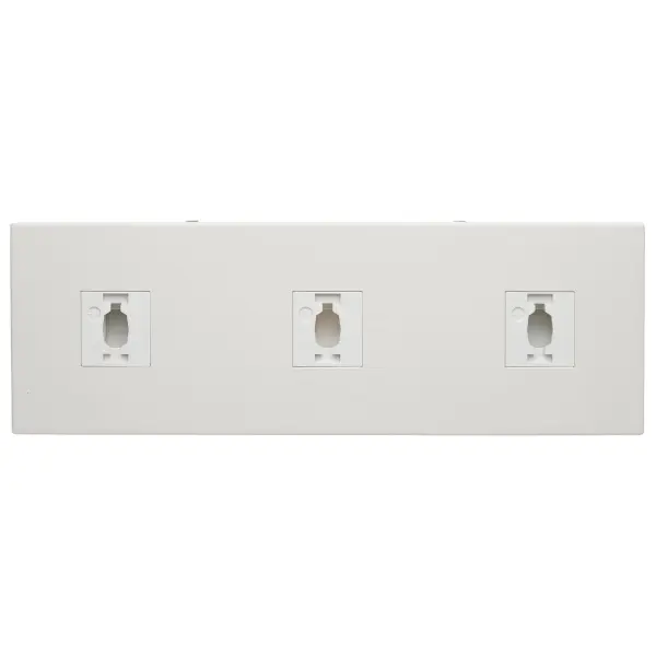 This rectangular triple monopoint adapter enables creative track lighting configurations by allowing three fixtures to connect at a single point. Ideal for residential and commercial spaces requiring flexible lighting solutions. - alternate view