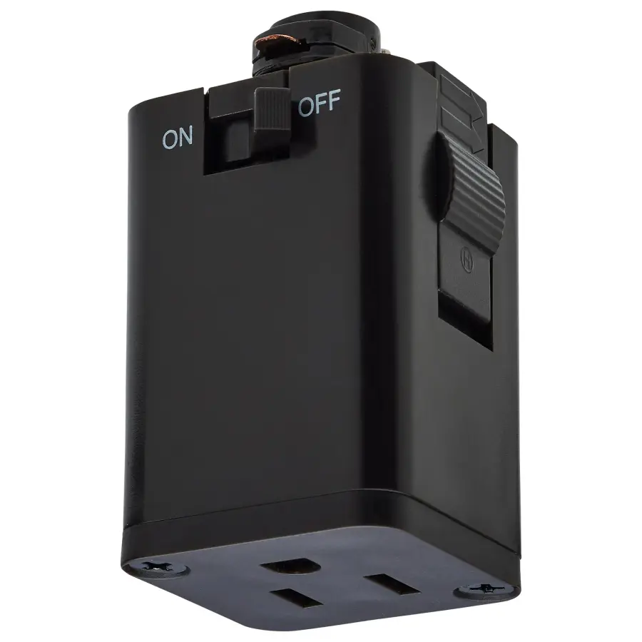 Outlet Track Adapter - Brown Finish - Image 1