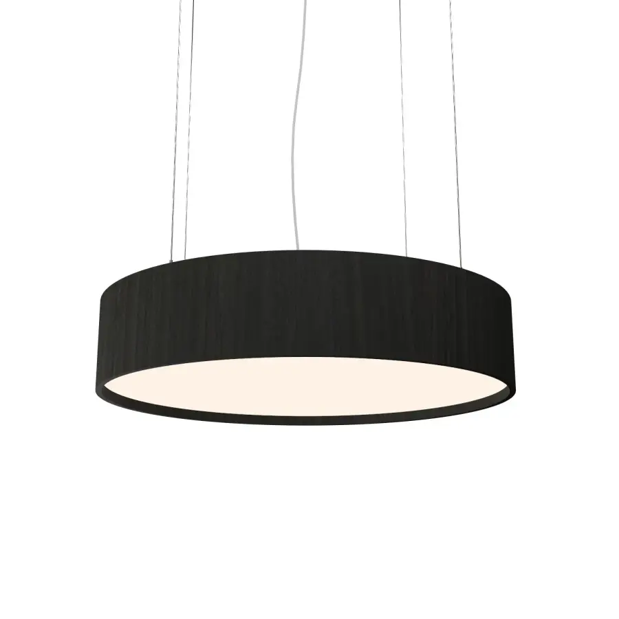 Sleek Cylindrical LED Pendant with Modern Organic Black Finish