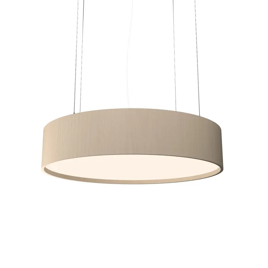 Cylindrical LED Pendant in Organic Cappuccino