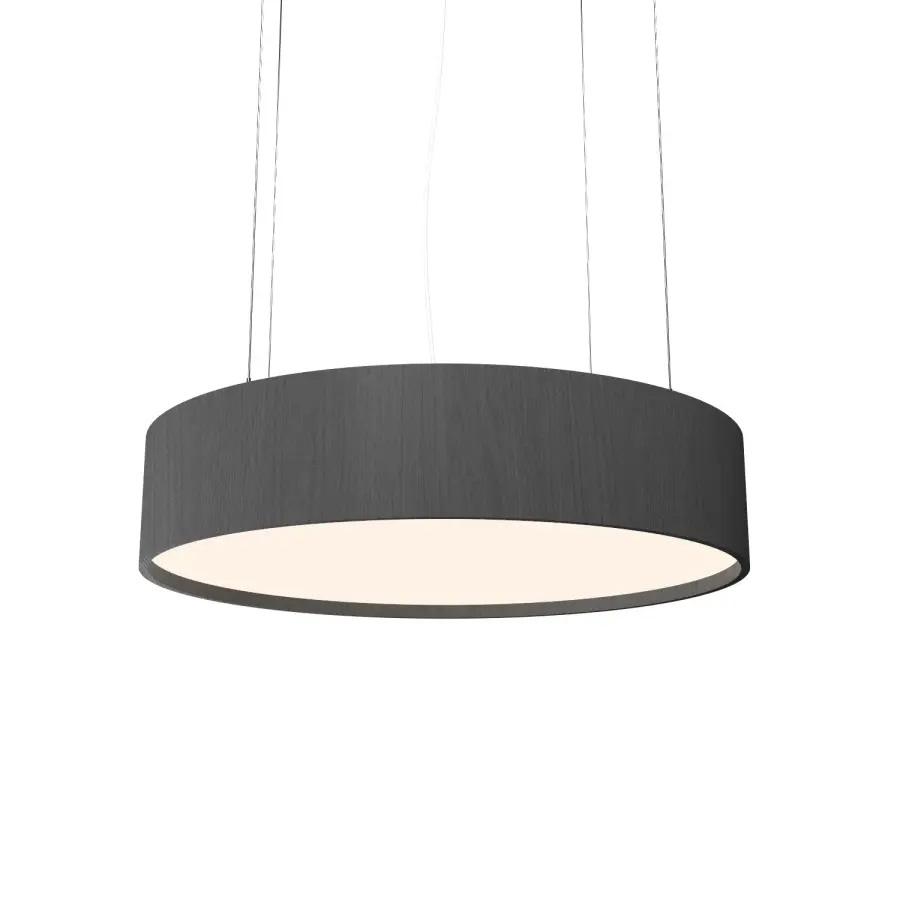 Cylindrical LED Pendant in Organic Grey