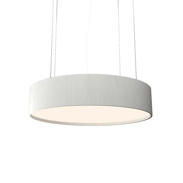 Cylindrical LED Pendant in Organic White
