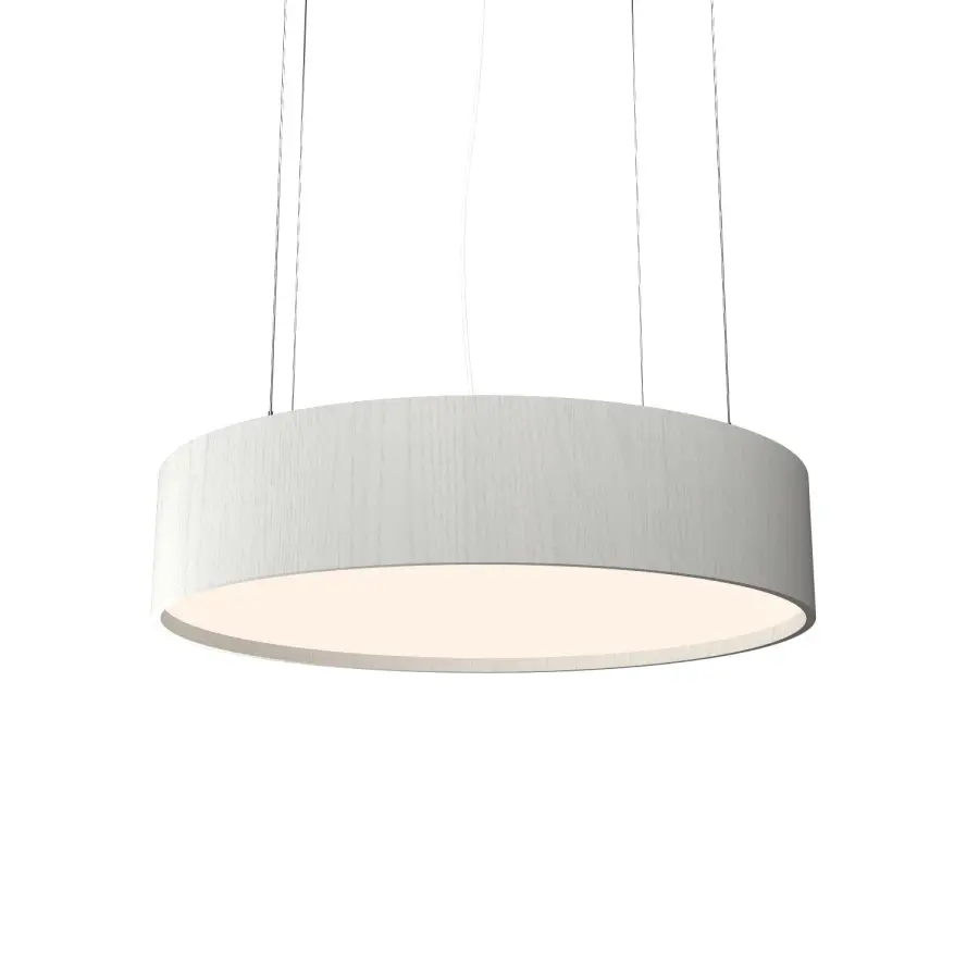 Cylindrical LED Pendant in Organic White