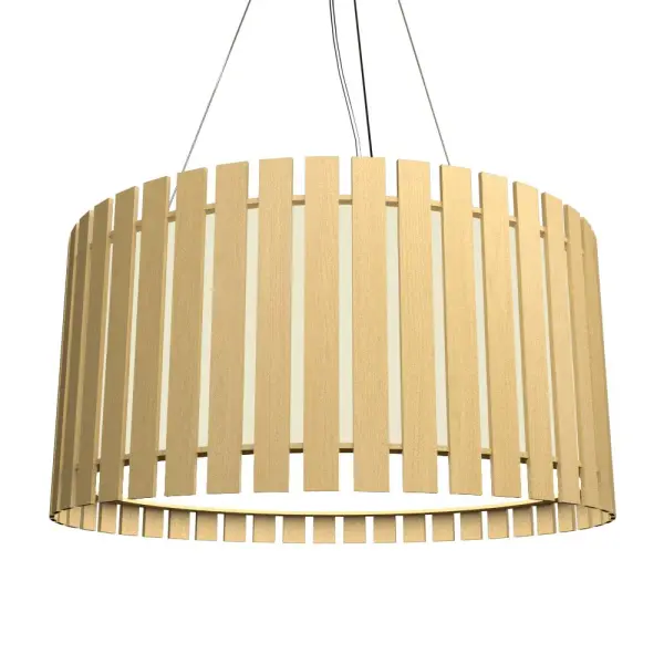 Slatted One Light Pendant in Organic Gold