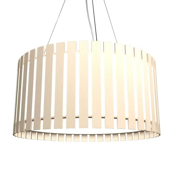 Slatted LED Pendant in Organic Cappuccino