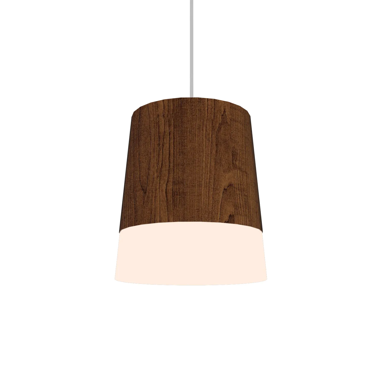Conical One Light Pendant in Imbuia