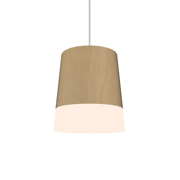 Wooden decorative luminaire with contemporary, timeless design in natural wood veneer or Italian lacquer finish. Proudly made in Brazil, combining high-end technology and the irreplaceable manual finishing. Collection: Conical Designer: Studio Accord Finish: Maple Width: 5.71" Height: 7.09" Length: 5.66" Weight: 3.97 lb Wire: 118" Number of Bulbs: 1 Maximum Wattage: 25.00 W Bulb Type: A19 Bulb Base: E26 Light Source: LED Delivered Lumens: 550.00 lm CRI: 90 Voltage: 120.00 V Material: Wood veneer, MDF Country of Origin: Brazil Safety Listing: UL Safety Rating: Damp Connection: Hard Wired LED Manufacturer Warranty: 5 Years Spec Sheet Instructions