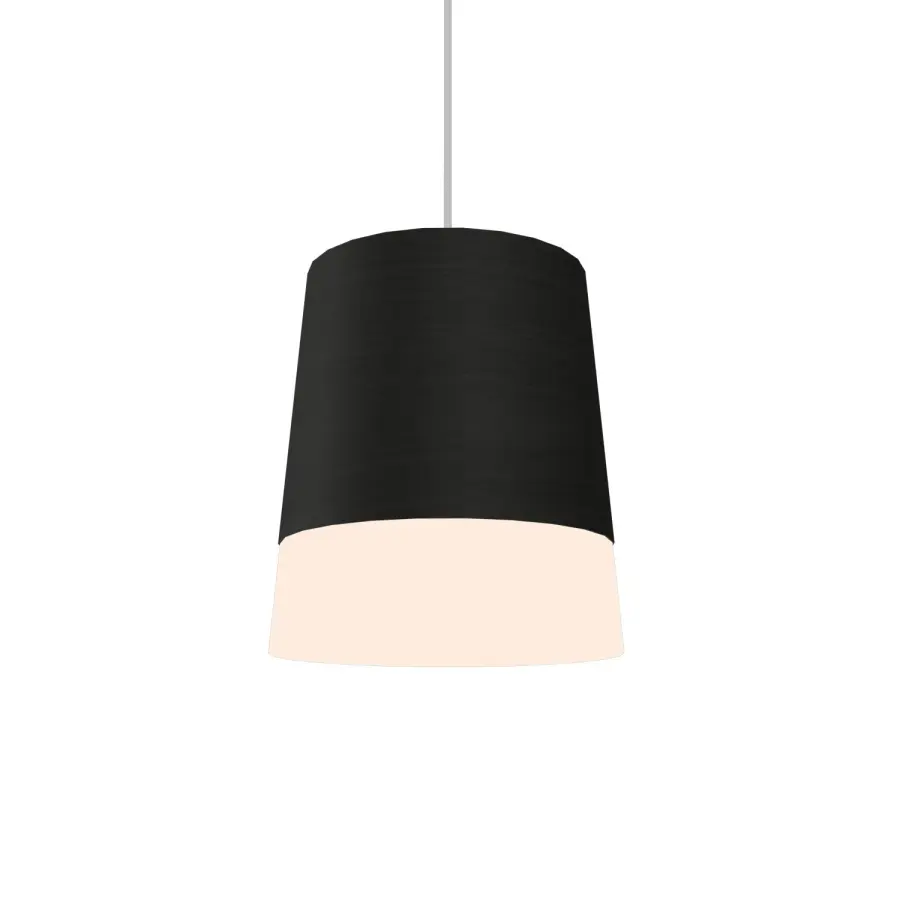 Conical One Light Pendant in Organic Black