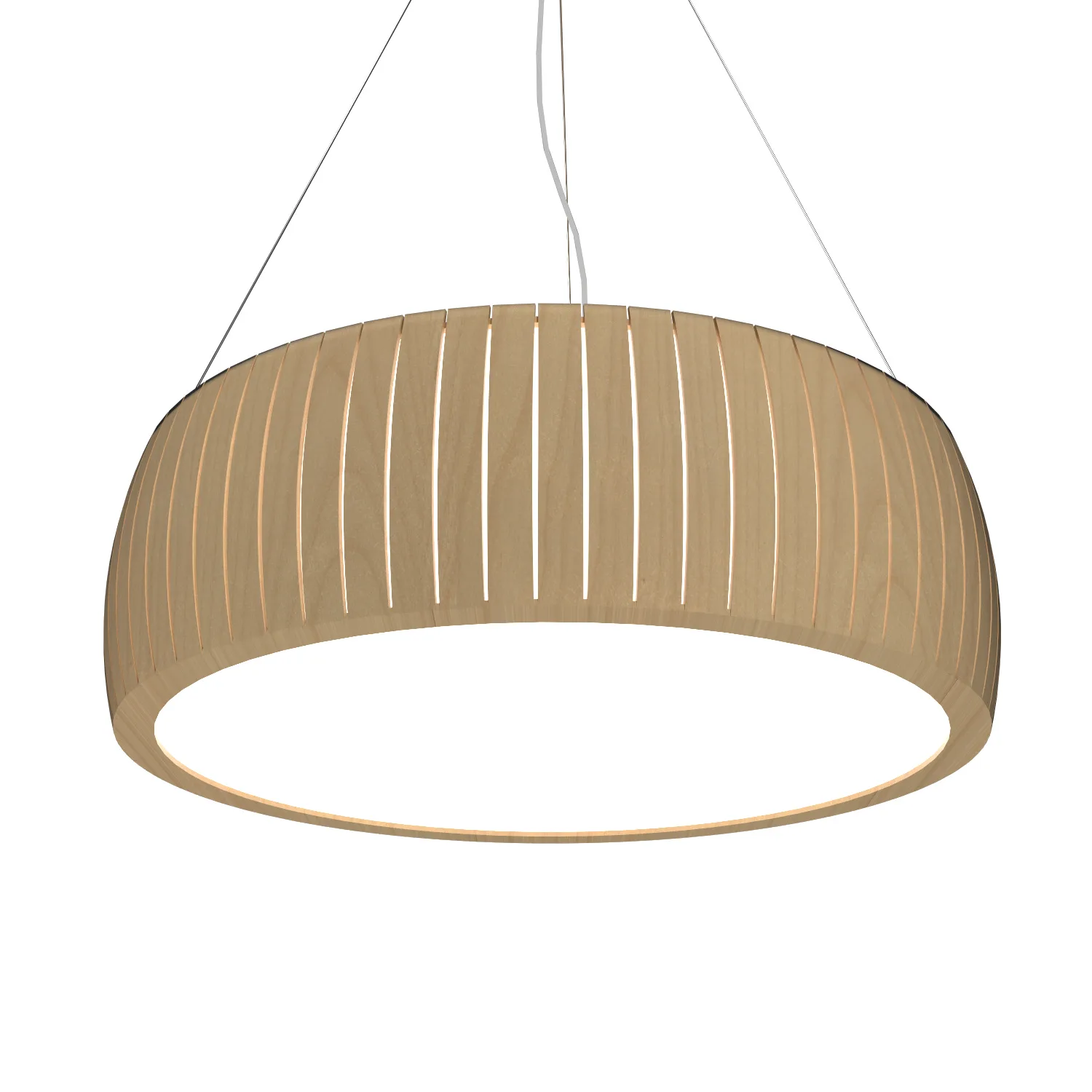 Barrel Three Light Pendant in Maple