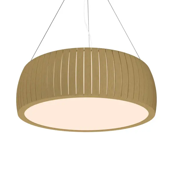 Barrel Three Light Pendant in Organic Gold