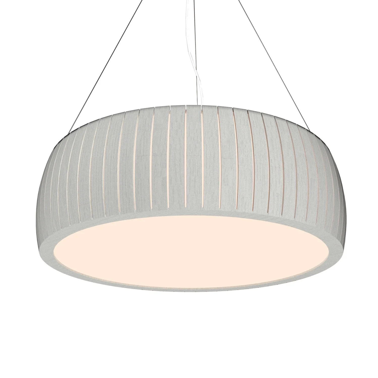 Barrel LED Pendant in Organic White