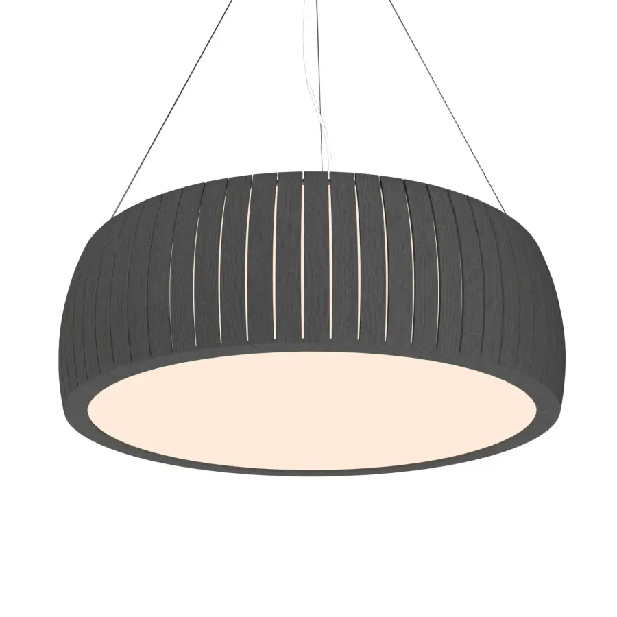 Barrel LED Pendant in Organic Grey