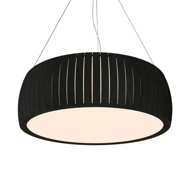 The Barrel LED Pendant combines contemporary design with energy-efficient integrated LED technology. Its compact 7.5-inch profile and organic black finish make it ideal for kitchen islands, dining areas, and modern interiors.