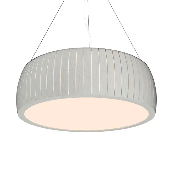 Barrel LED Pendant in Organic White