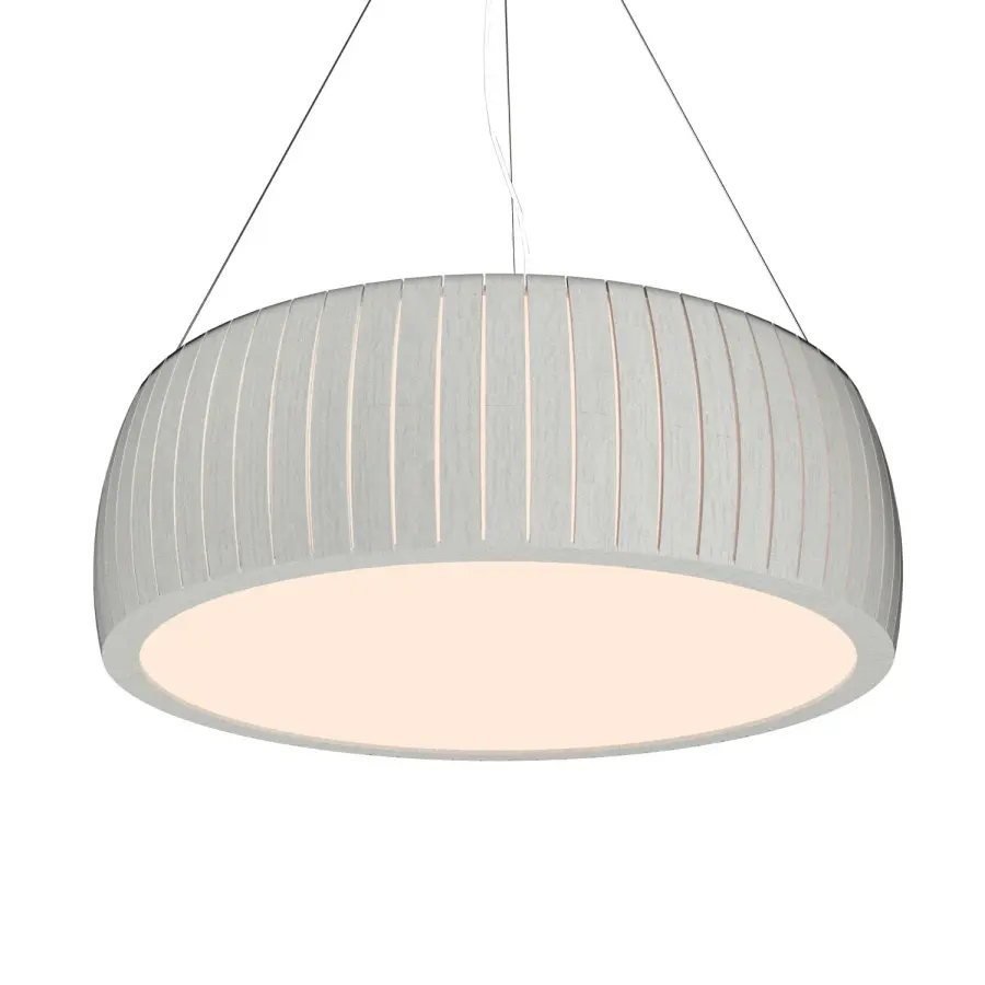Barrel LED Pendant in Organic White