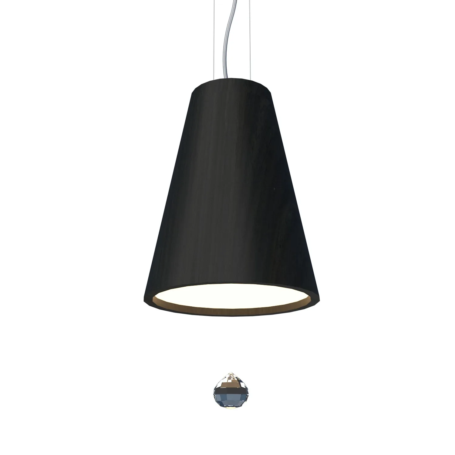 Conical LED Pendant in Charcoal