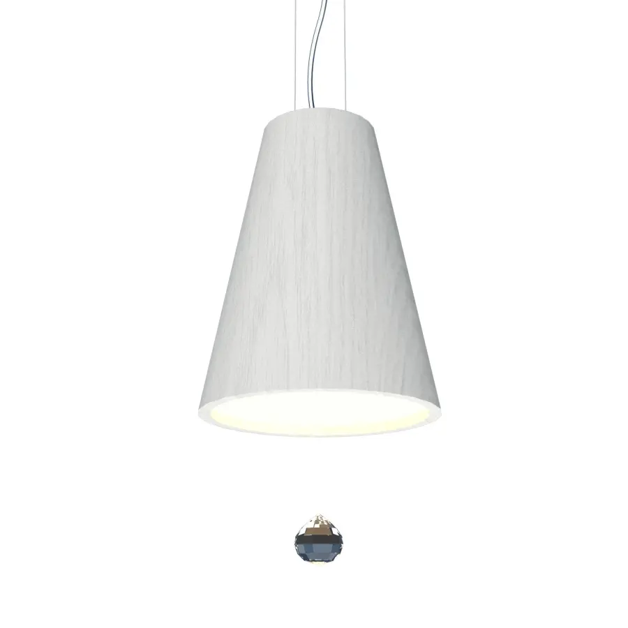 Conical Organic White Pendant Light