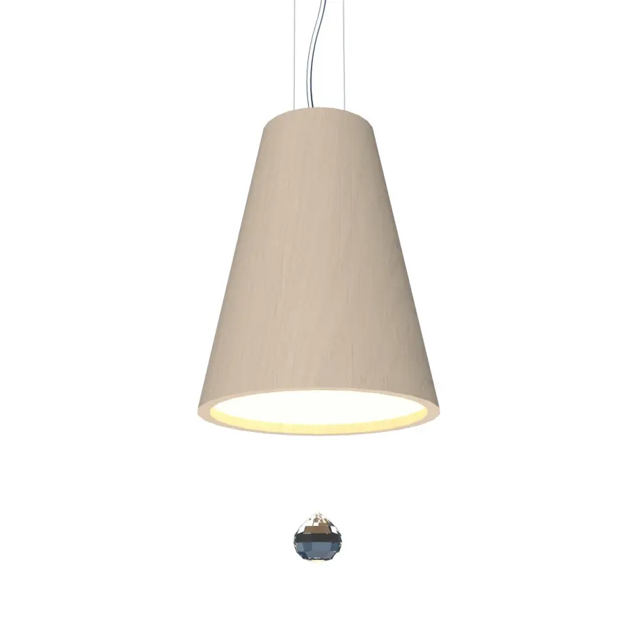 Conical One Light Pendant in Organic Cappuccino