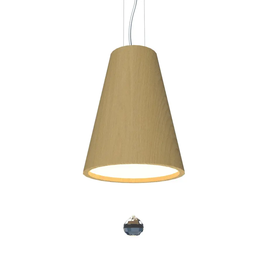 Conical One Light Pendant in Organic Gold
