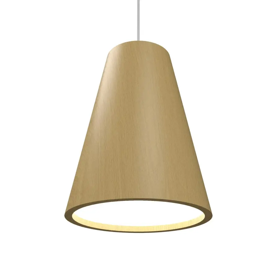 Conical One Light Pendant in Organic Gold