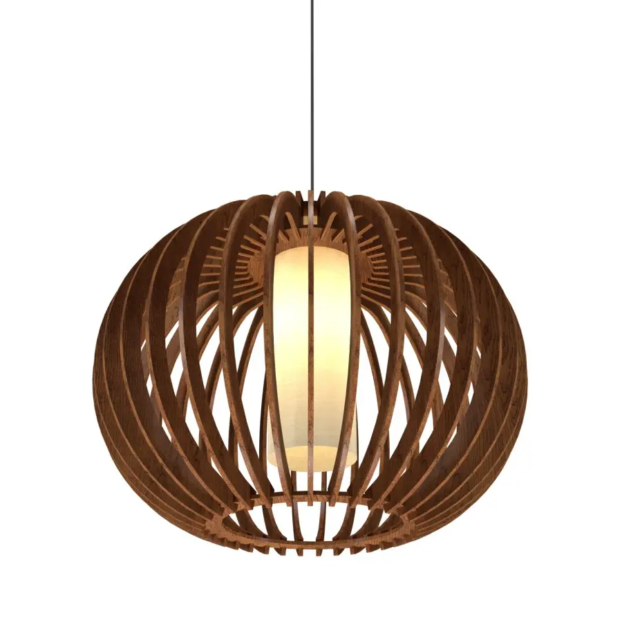 Stecche di Legno Wood Slat Pendant Light