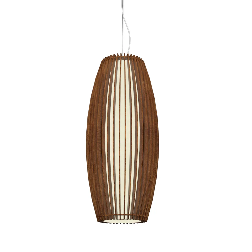 Stecche di Legno One Light Pendant in Imbuia