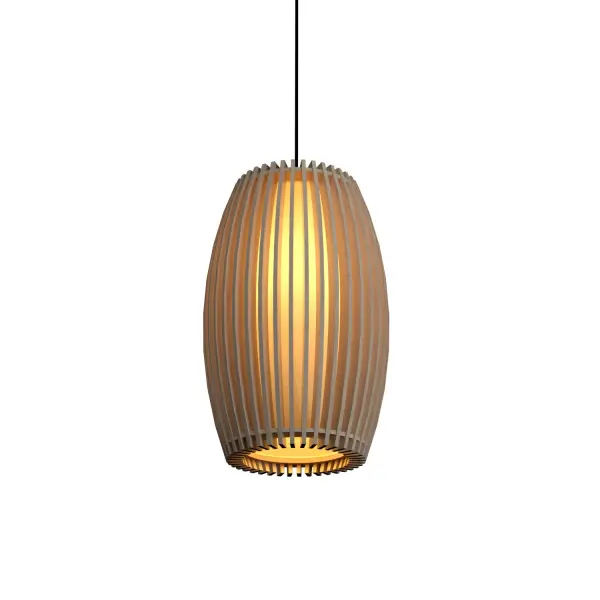 Stecche di Legno Three Light Pendant in Organic Cappuccino