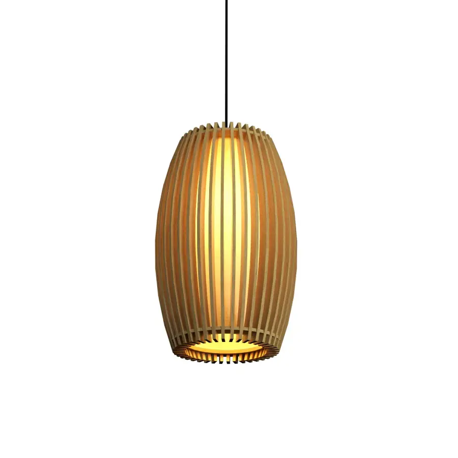 Stecche di Legno Three Light Pendant in Organic Gold