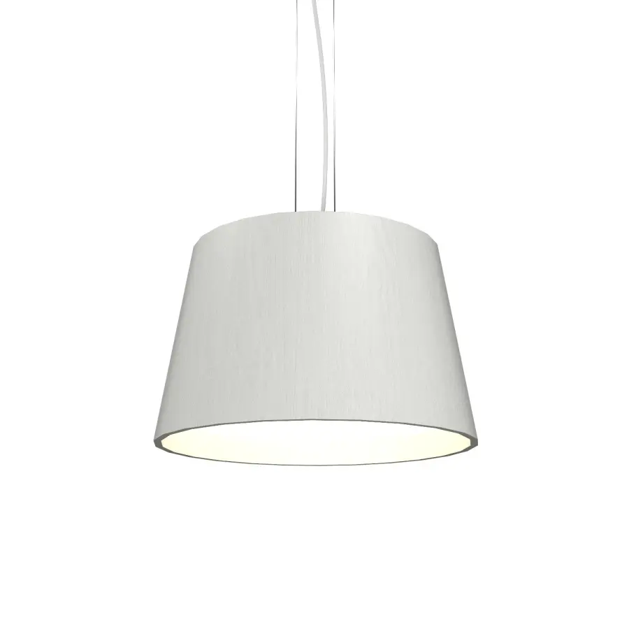Conical Three Light Pendant in Organic White