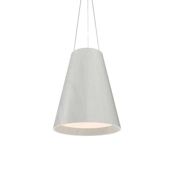 Conical Three Light Pendant in Organic White