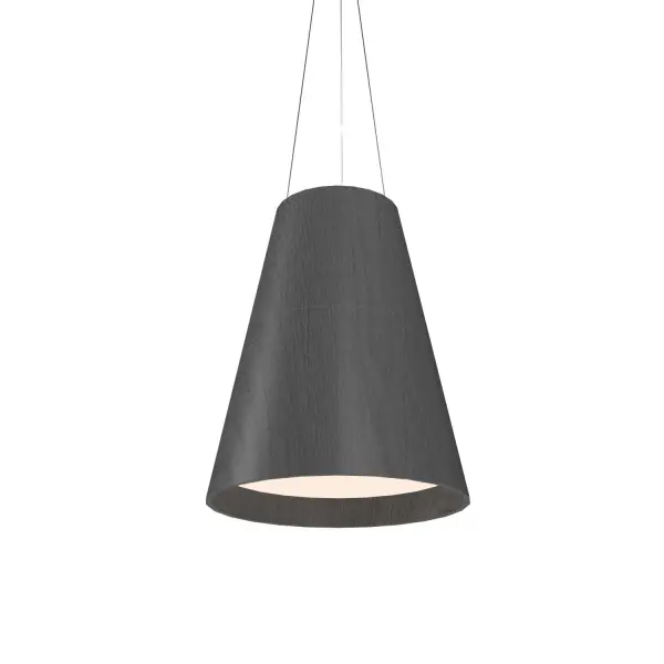 Conical Three Light Pendant in Organic Grey